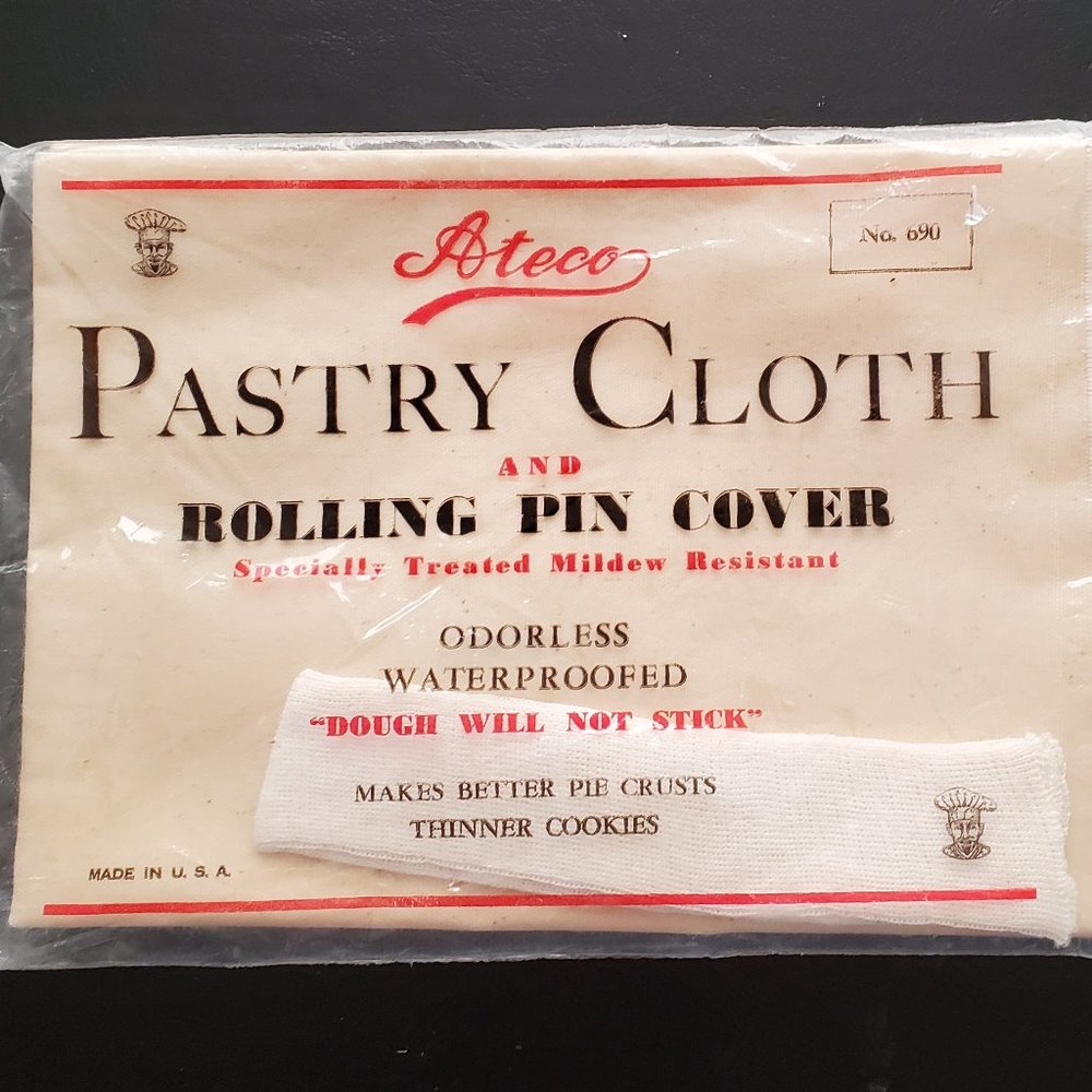 Ateco #690 Pastry Cloth and Rolling Pin Cover Set